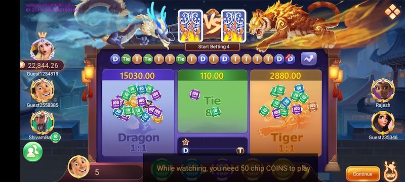 Dragon Tiger TDTC - Đại Chiến Rồng Hổ Siêu Kịch Tính 2 Luật chơi Dragon Tiger TDTC.